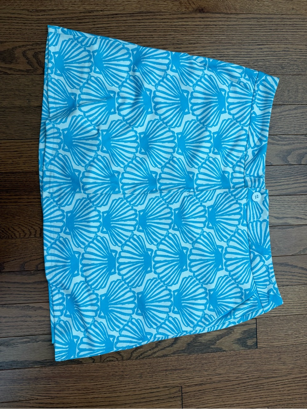 Turquoise Shell-Print Women's Skort, size L